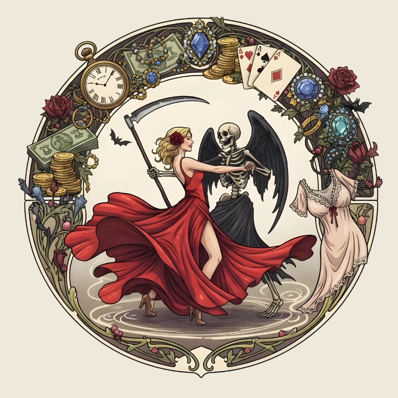 Red dance with time and death