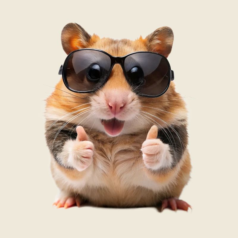 Lustiger Hamster der eine Sonnenbrille Trägt