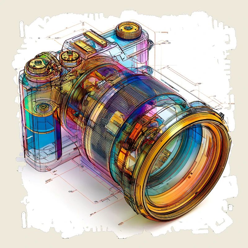 Digitalkamera als CAD-Design Blaupause