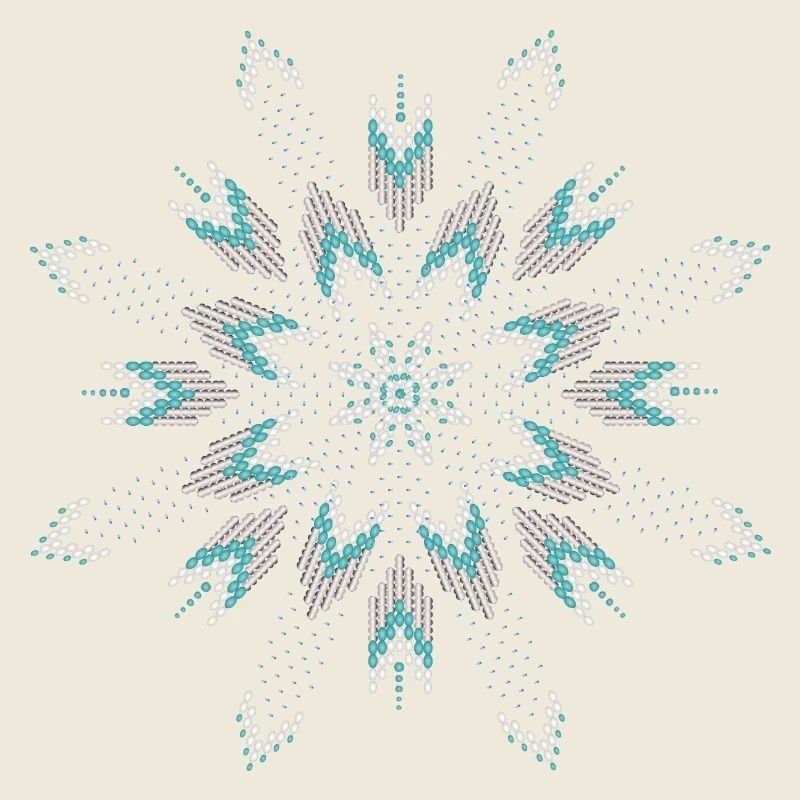 Étoile ethnique faite de perles turquoise et argent