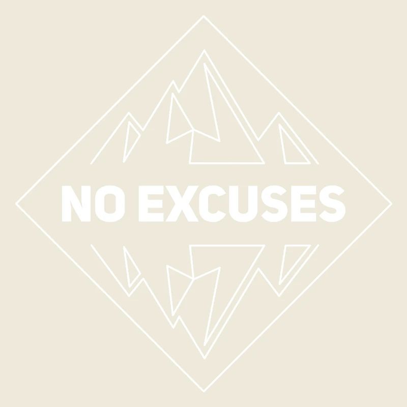 No excuses mountain motif