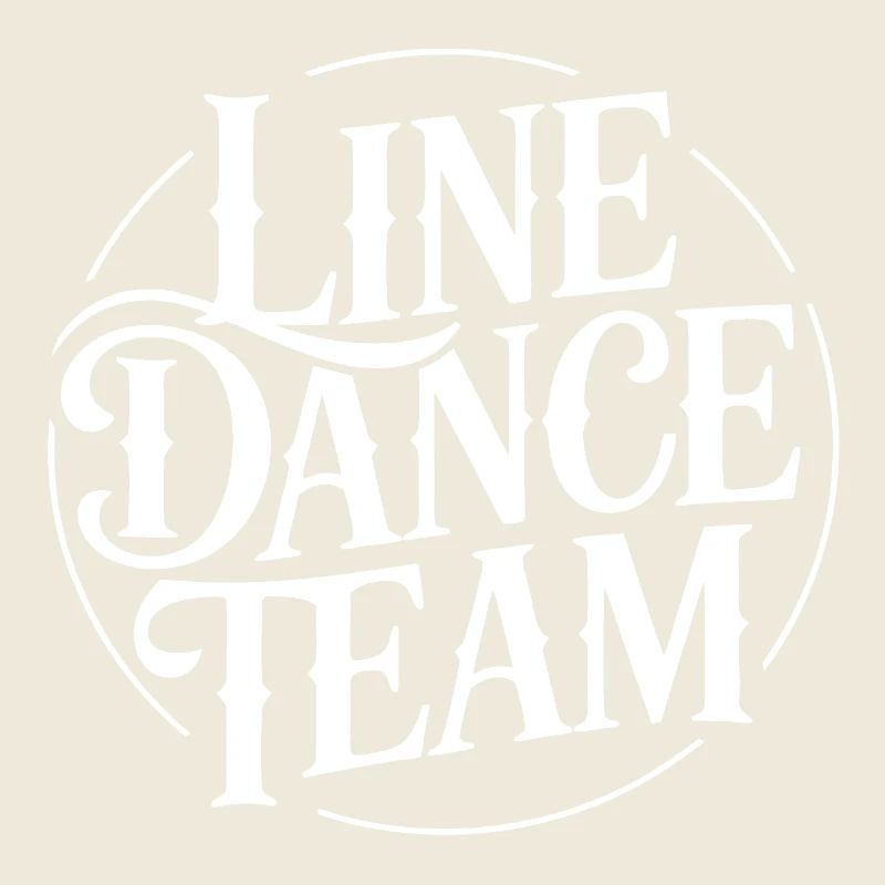Line Dance Team Logo Emblem