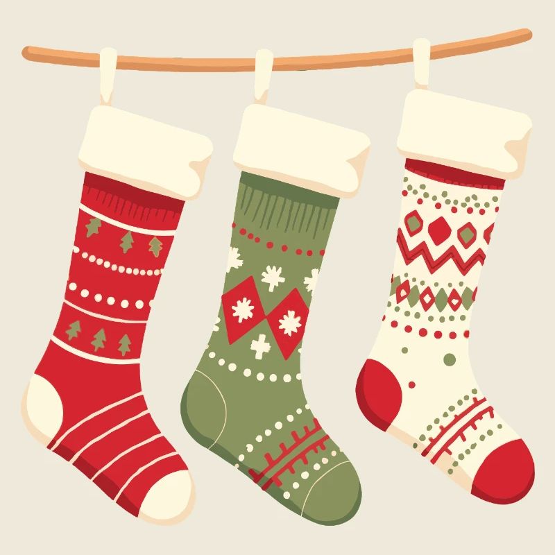 Three Stockings Christmas Pattern