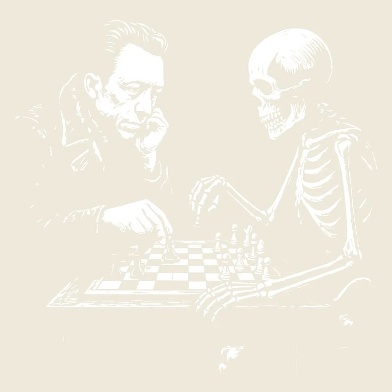 Duel d’échecs Camus et Skeleton
