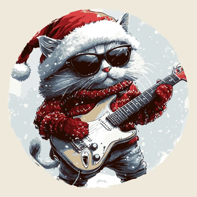 Guitare de Noël Cat