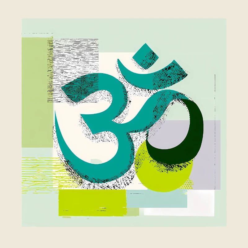 Signe OM moderne – Art abstrait du yoga