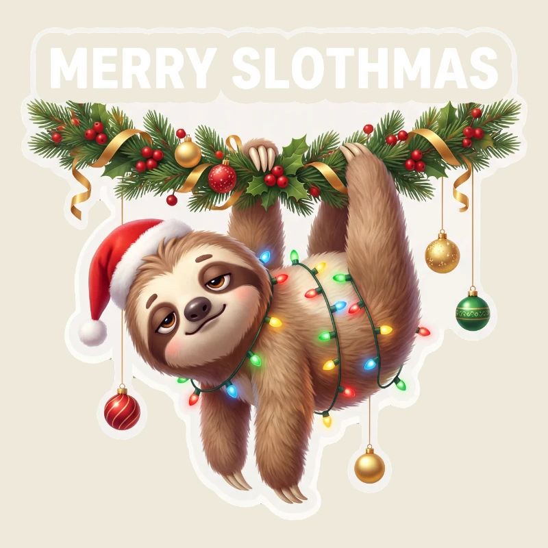 Happy Slothmas String Lights