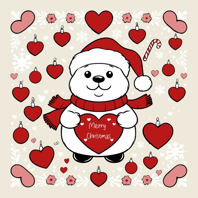 Cœur de Noël d’ours polaire