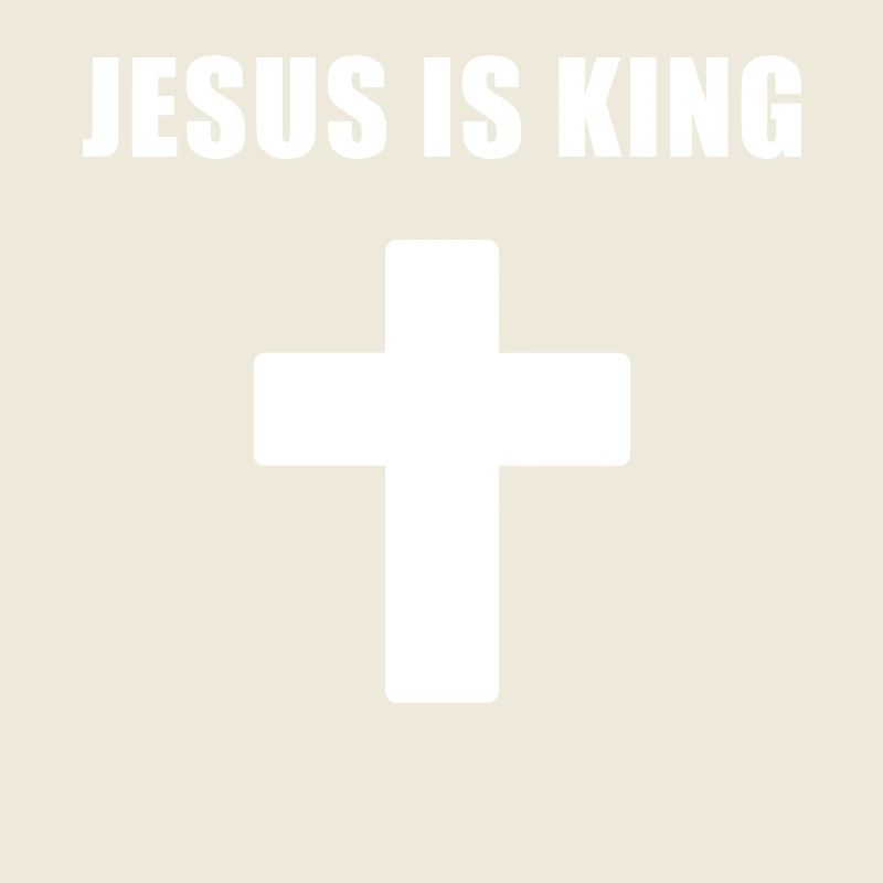 Jesus Is King Minimal Cross Design