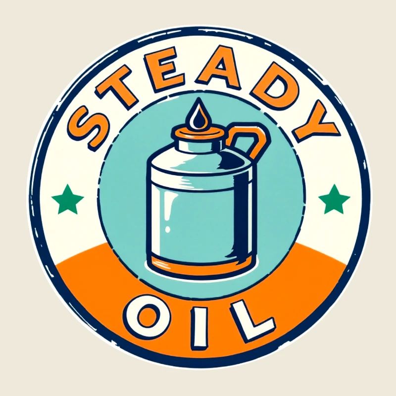 Steady Oil Vintage-Abzeichen