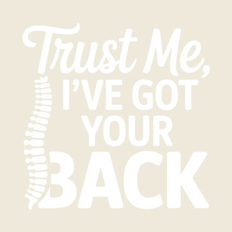 Chiropraktiker, vertrau mir, ich stehe hinter dir, Experte.