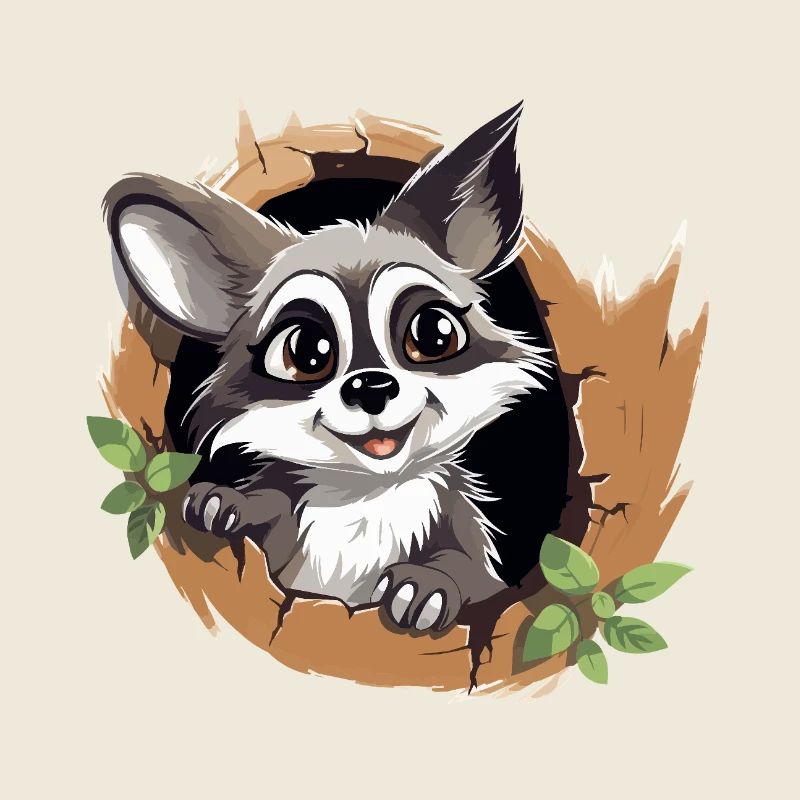 Paw luck in the tree ring
