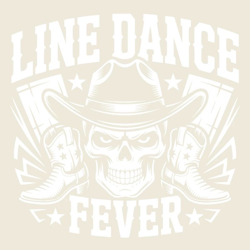Line Dance Fever Skull