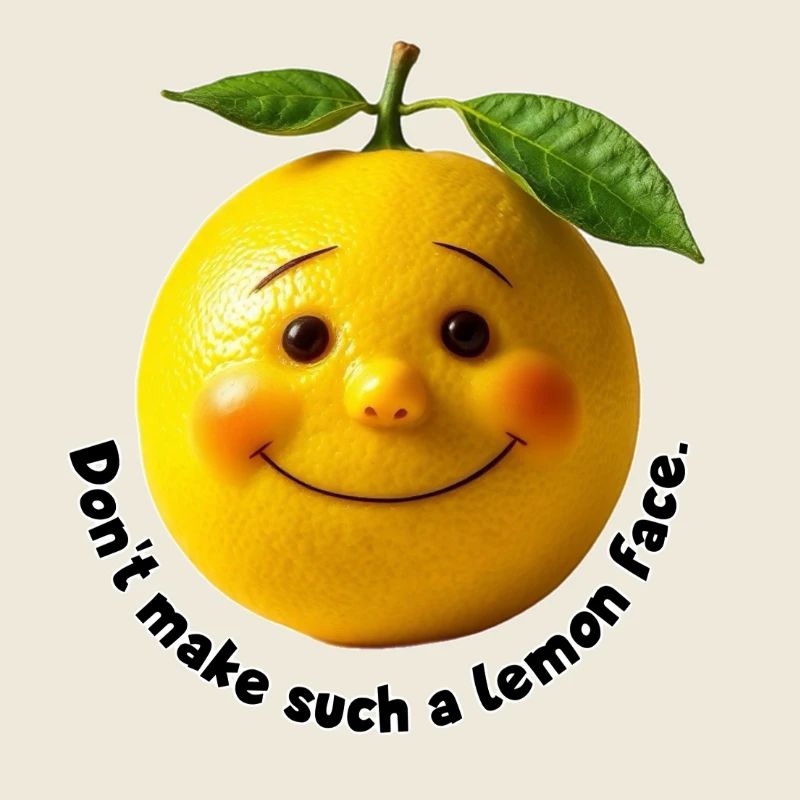 Zitrone mit süßem Lächeln