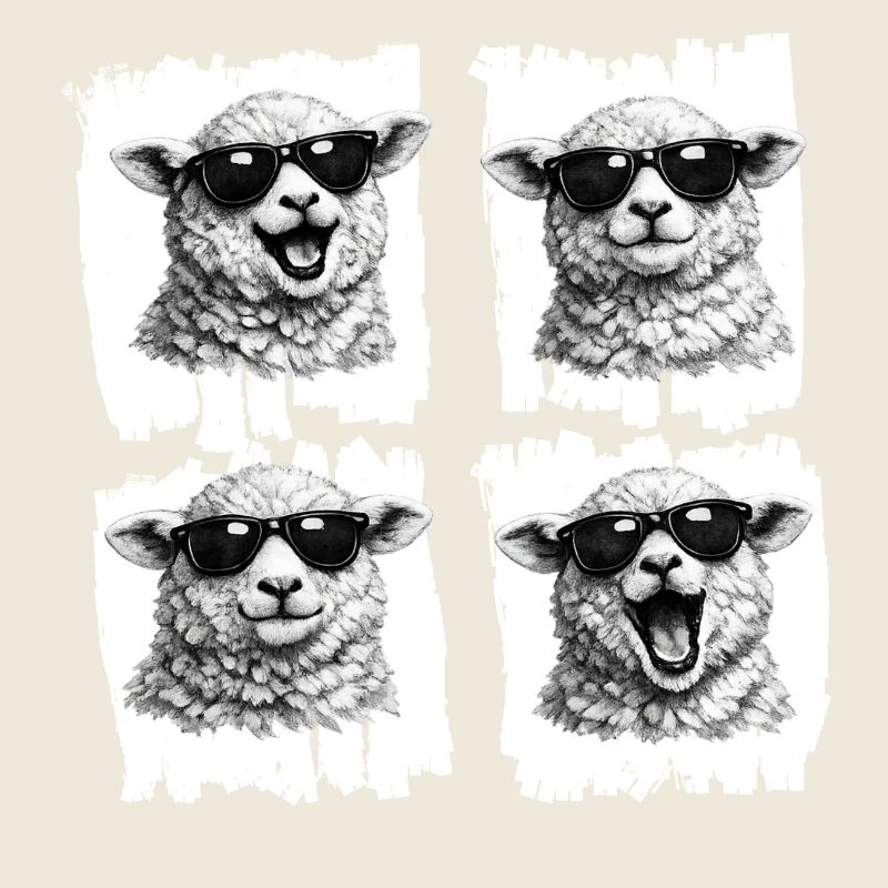 Sheep Sunglasses Quartet