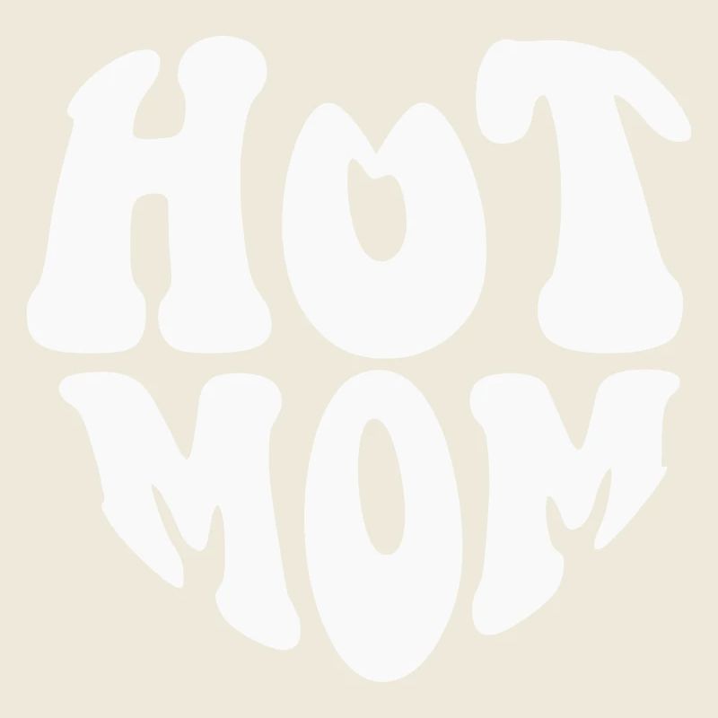 Hot Mom Heart Logo – Anpassbare Farbe