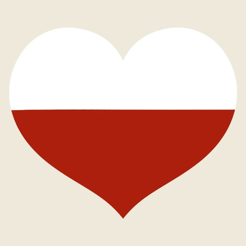 Emblem der polnischen Flagge Herz