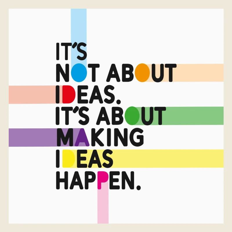 Fais concrétiser les idées – Slogan motivant créatif