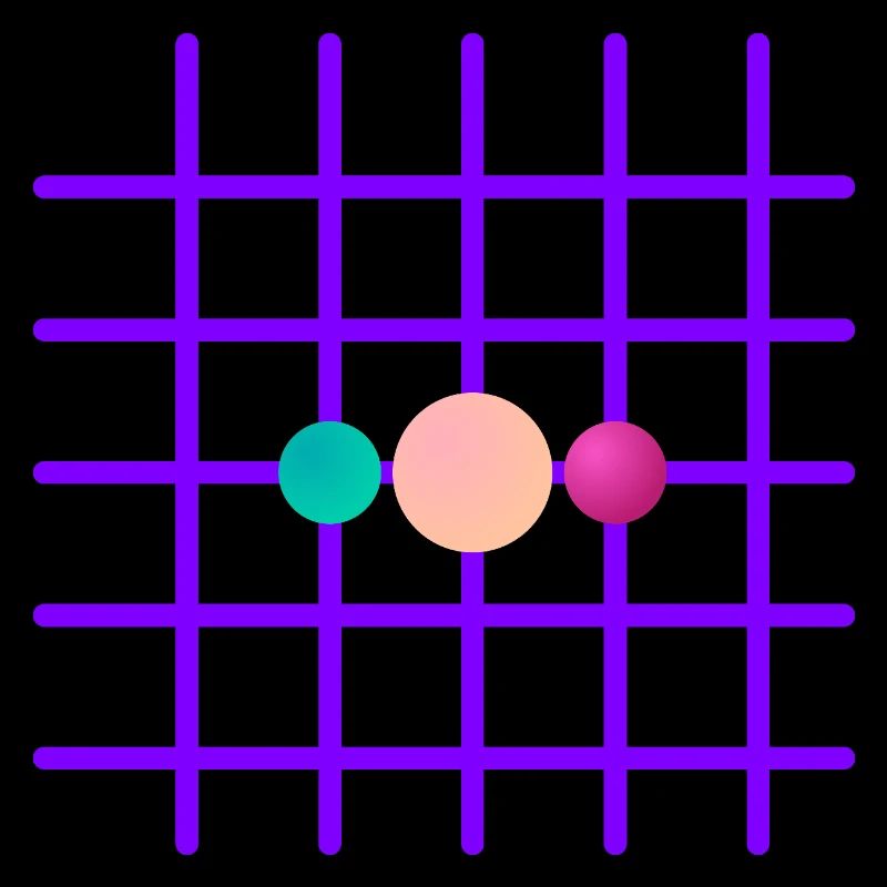 Neon Gitter Dreikugel