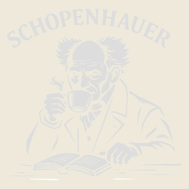 Arthur Schopenhauer drinking Coffee 