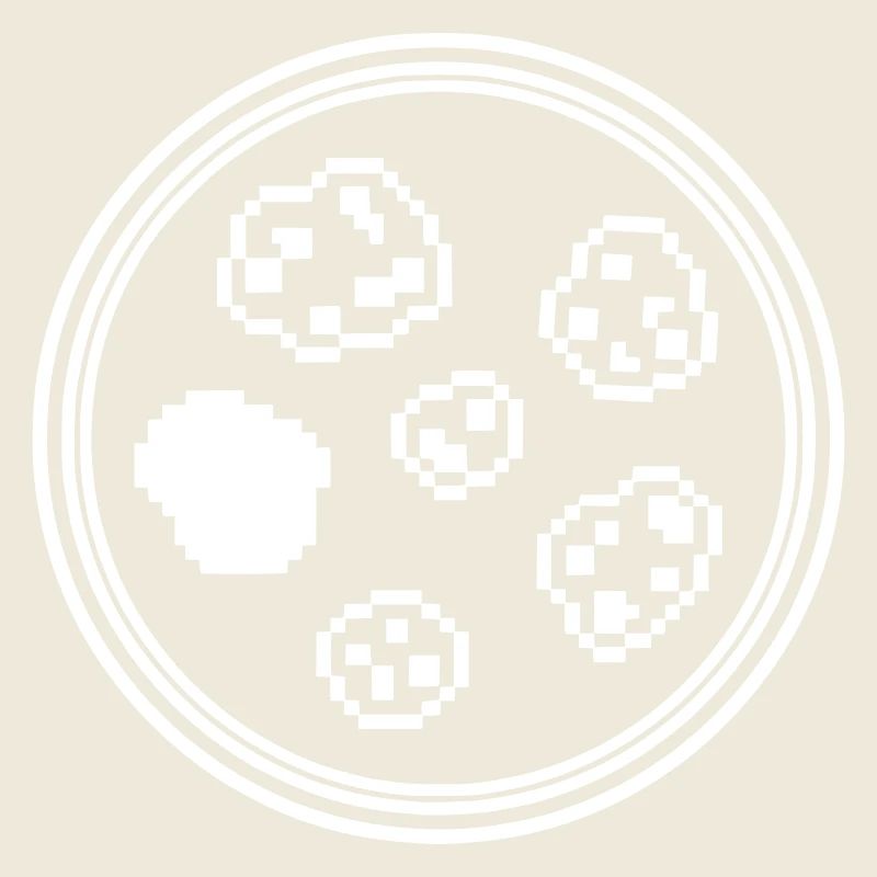 Petrischale Pixel Art Bakterien