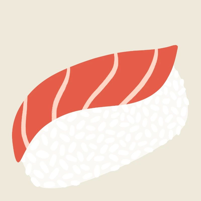 Art minimal du sushi au thon nigiri
