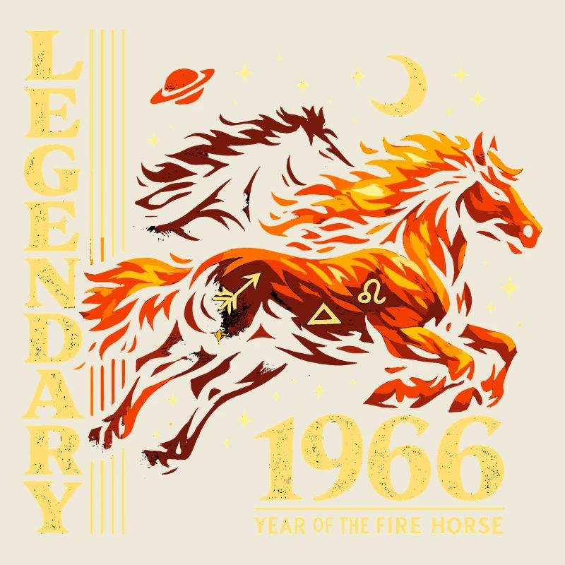 1966 Fire Horse 60e anniversaire du Cheval
