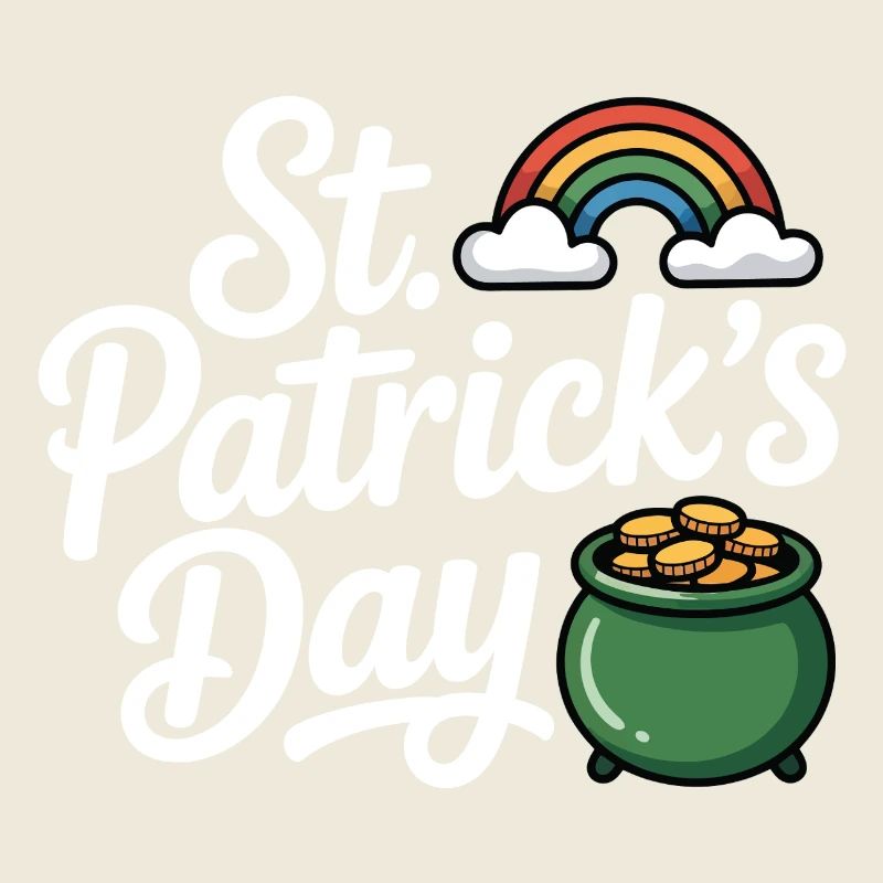 Glückstopf aus Gold & Regenbogen – St. Patrick's Day Fe