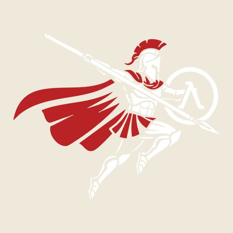 Spartiate Saut de Lance Mascotte Spartan Strike