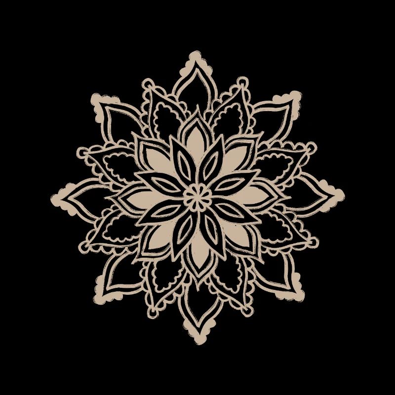 Motif de dentelle mandala beige