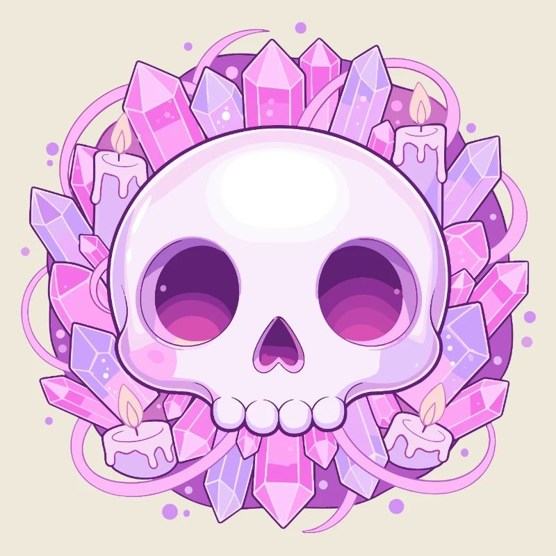 Crystal Skull with Crystals