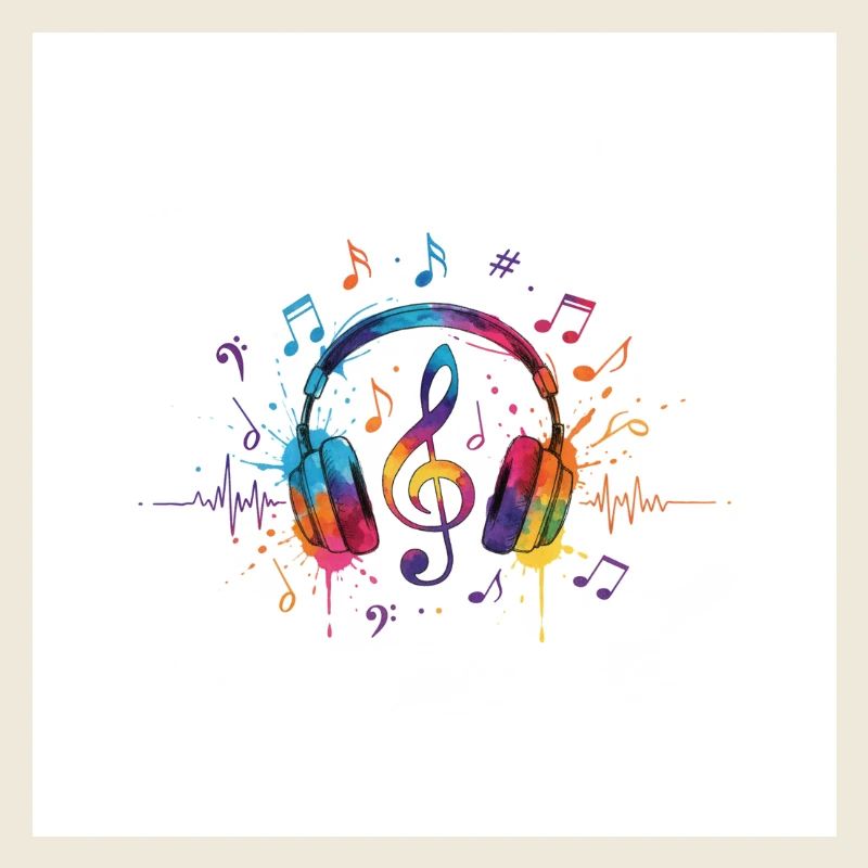 Conception musicale colorée pour casques