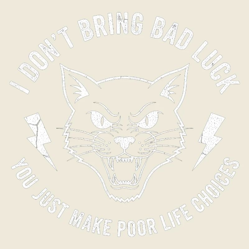 Pech oder Wille Katzen-Spruch