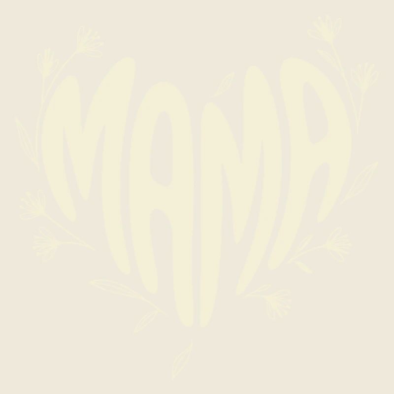 Mama Blütenherz Typografie