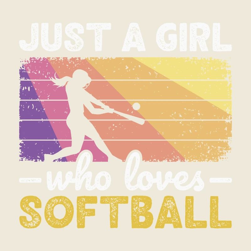 Einfach ein Mädchen, das Softballspieler-Teenager-Mädchen liebt