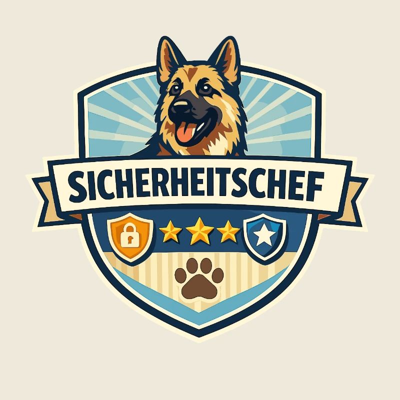 Sicherheitschef Schäferhund Logo