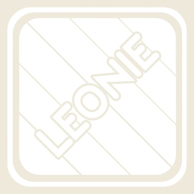 Leonie lettering on diagonal stripes