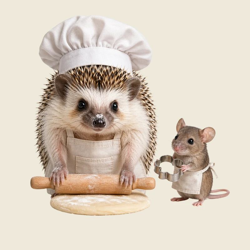 Boulanger hérisson avec aide souris