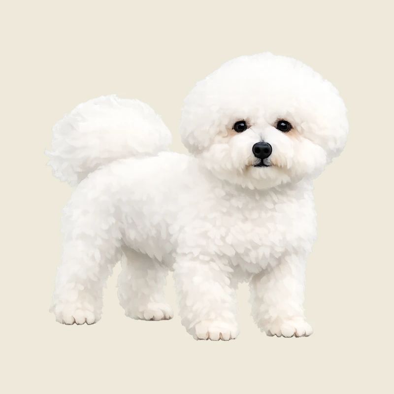 Realistischer Bichon Frise Welpe