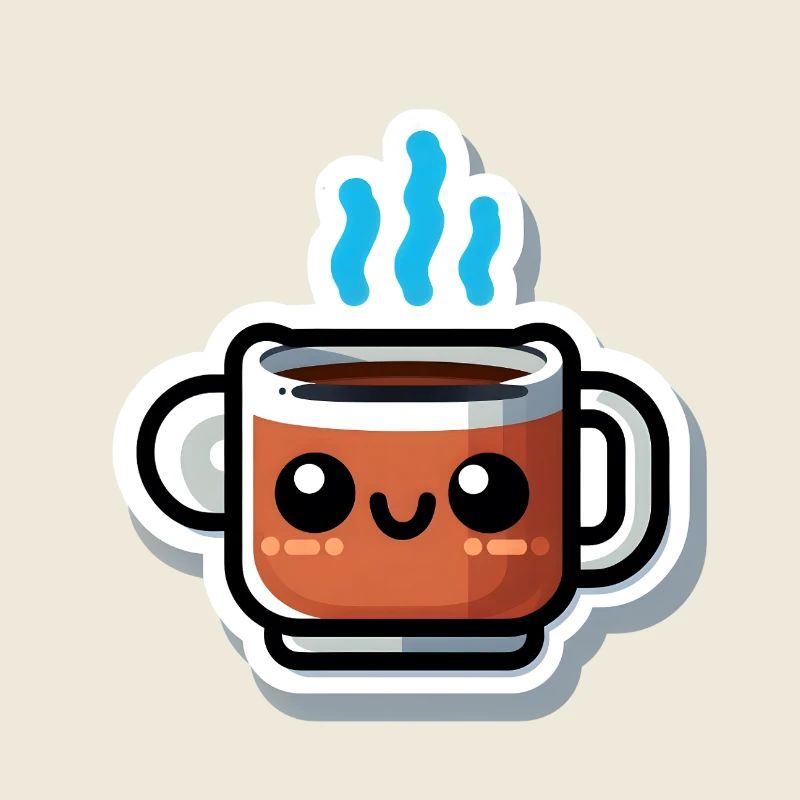 Kawaii Coffee Sticker Wandalu Vuhs