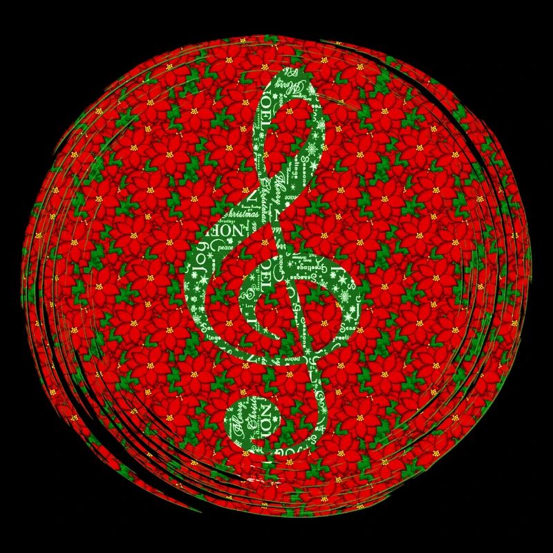 Joyeux Noël Mélodie festive fleurs rouges