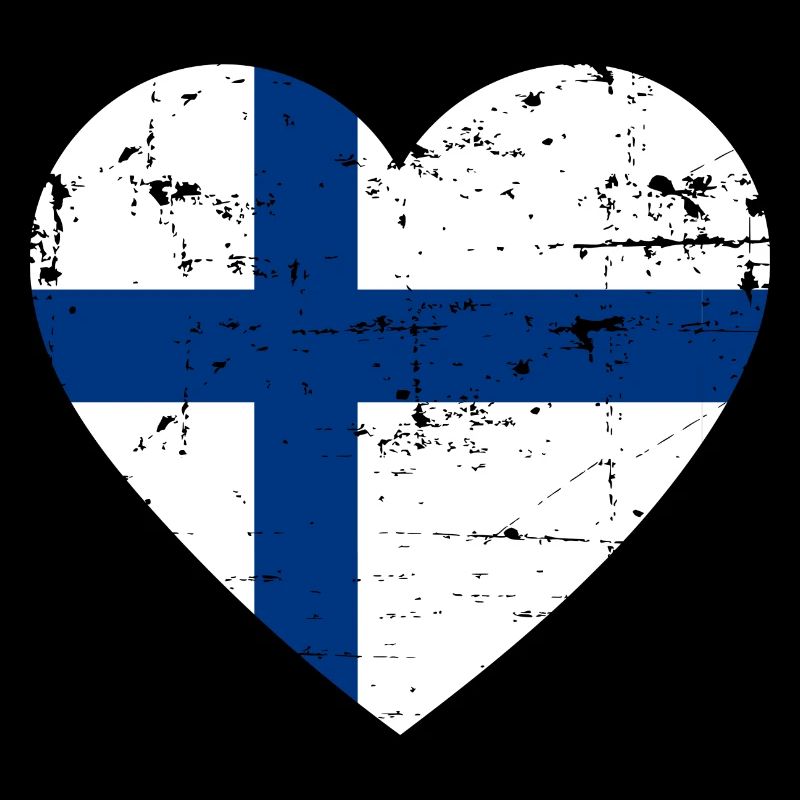 Finland Heart Flag