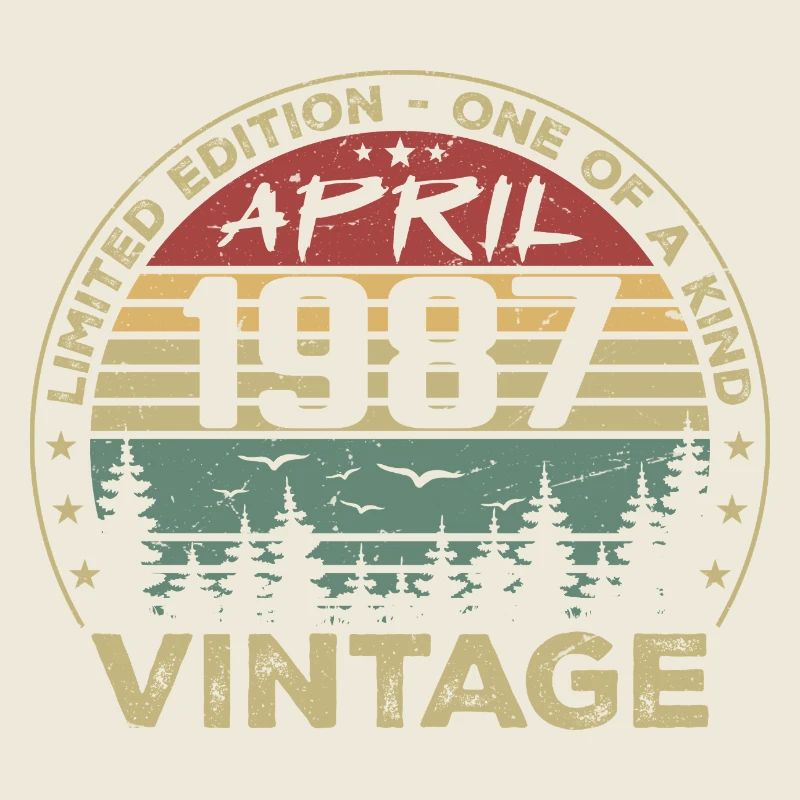 Vintage April 1987 Birthday Gift