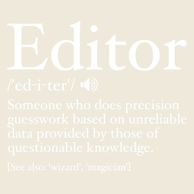 Lustige Editor-Definition Editor-Definition - Editor