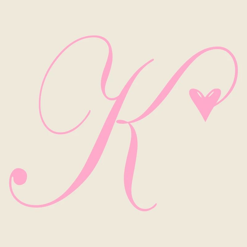 Monogramme K Vigne Coeur