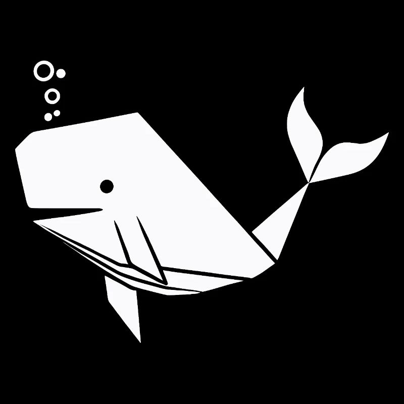 Wal Polygon – Minimalistisches Meerestier Design