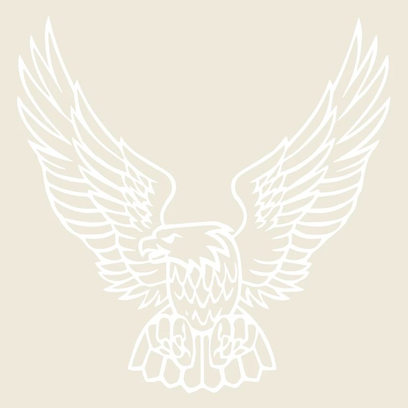 Eagle made of simple lines - design