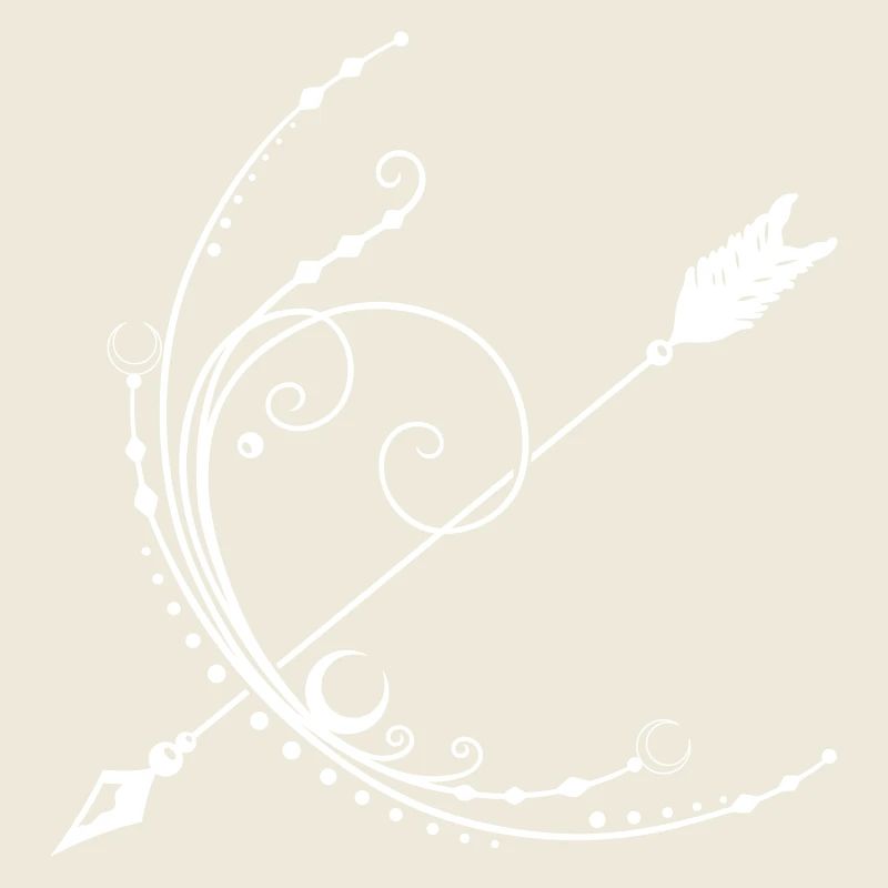 Flèche et arc lune croissant