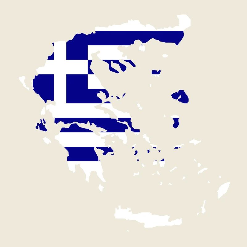 Greece Flag Map