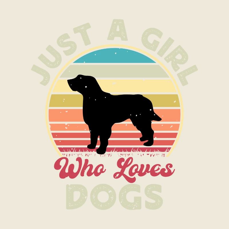 Briquet Griffon Vendeen Dog Silhouette Retro Sun